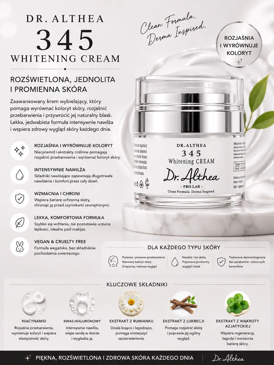 Dr. Althea 345 Whitening Cream krem rozświetlający
