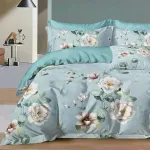 Komplet pościeli Milano 5D satyna bawełniana 200/220 miętowy