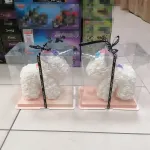 Biały Różany Jednorożec Flower z różową podstawą