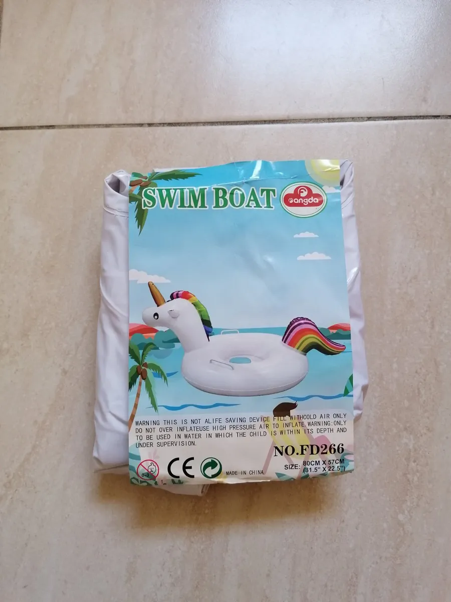 Nadmuchiwany materac jednorożec Swim Boat 80x57cm