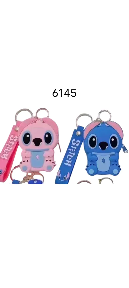 Portfel brelok Stitch różowy i niebieski