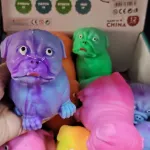 Gniotki Antystresowe Squeeze Toys Buldog Mix Kolorów