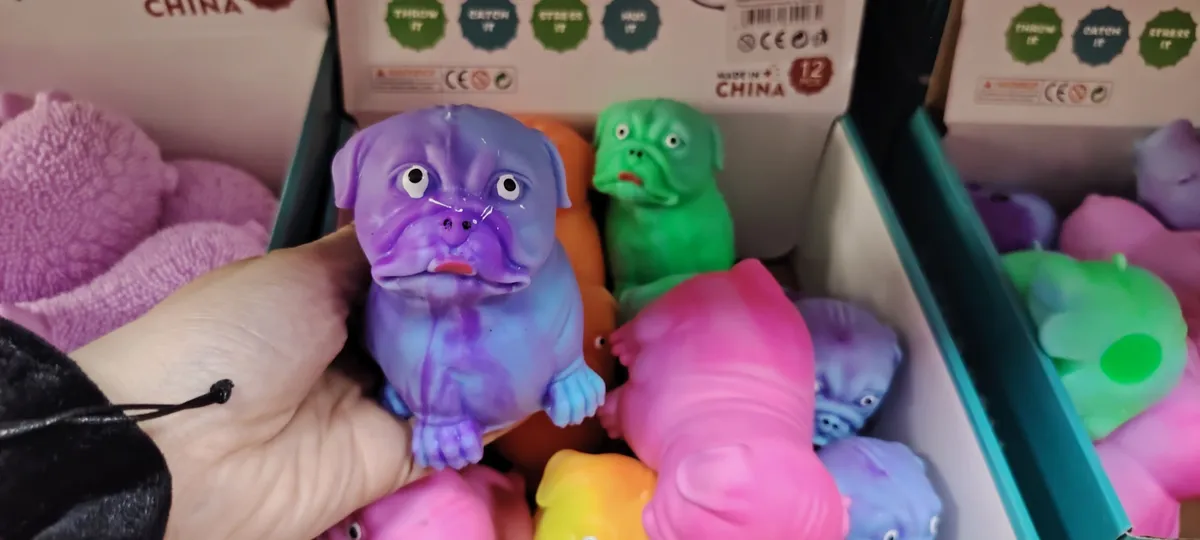 Gniotki Antystresowe Squeeze Toys Buldog Mix Kolorów