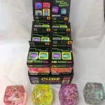 Kostka Antystresowa Cube Squeeze z Owocami Zestaw 12 sztuk