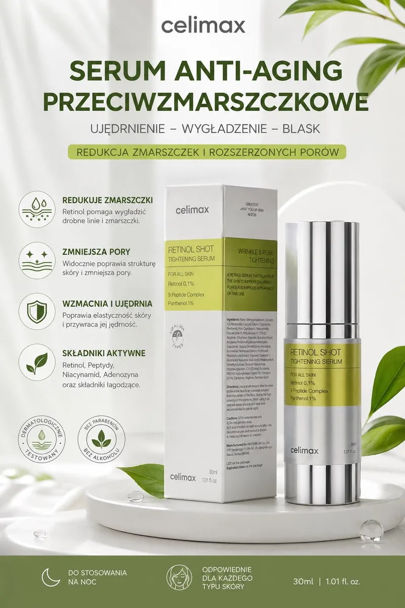 Celimax Retinol Shot Serum Ujędrniające 30ml Anti-Aging