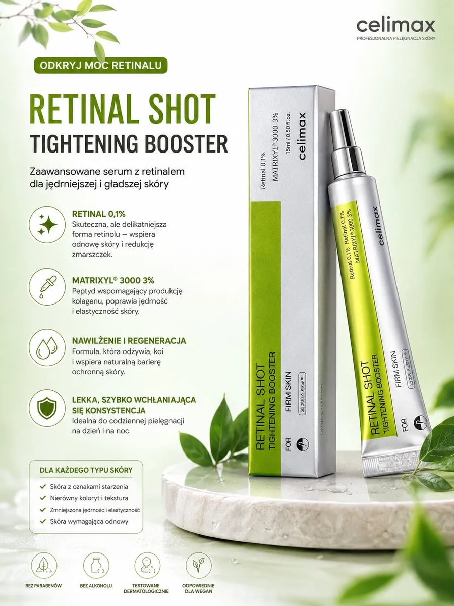 Celimax Retinal Shot Tightening Booster Krem Liftingujący 15ml