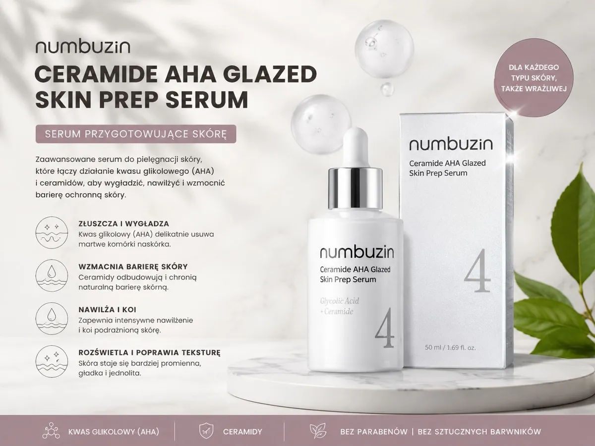 Numbuzin Ceramide AHA Glazed Skin Prep Serum 50ml