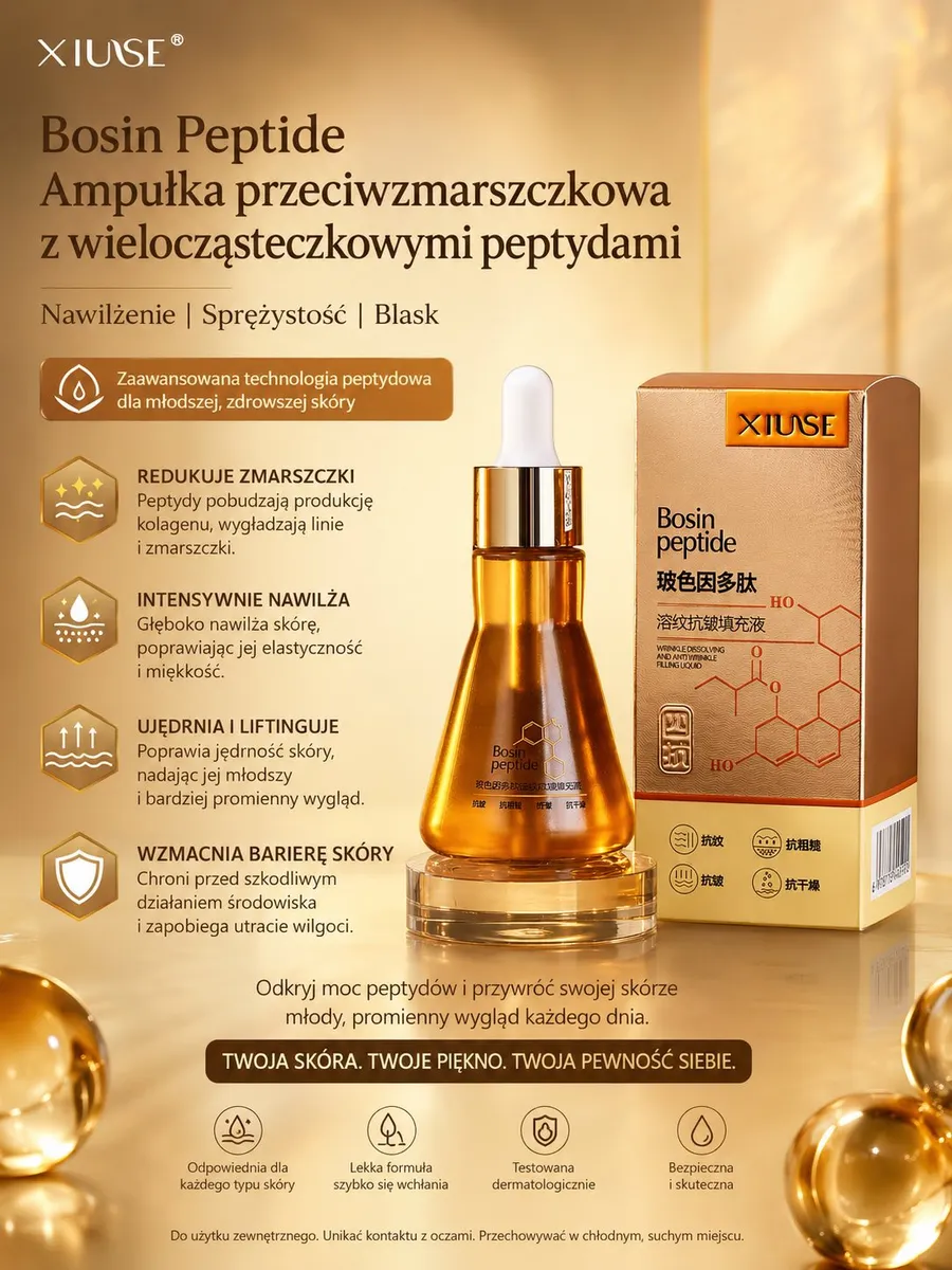 XIUSE Bosin Peptide Ampułka Przeciwzmarszczkowa Serum 8 szt.