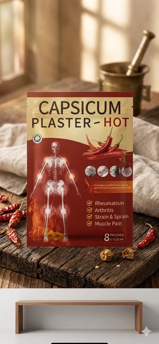 Plaster Rozgrzewający z Kapsaicyną na Bóle Mięśni i Stawów 8 szt.
