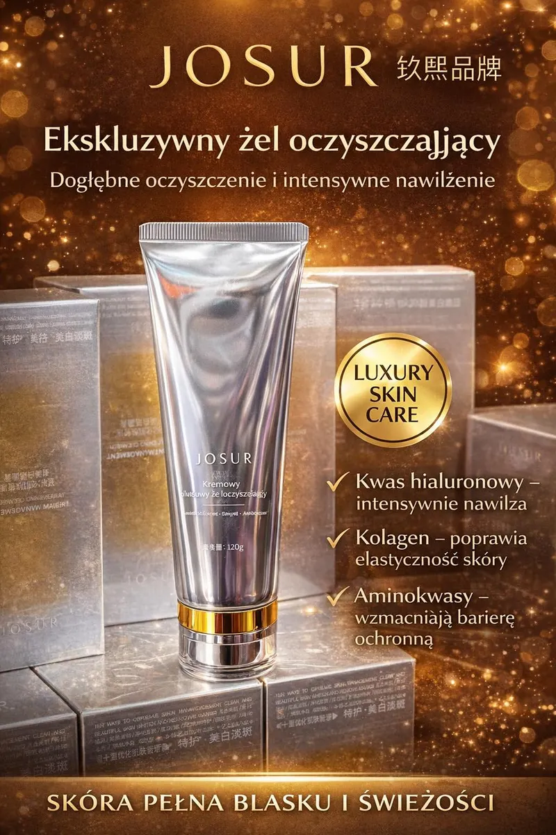 JOSUR Kremowy Żel Oczyszczający z Kwasem Hialuronowym 120g