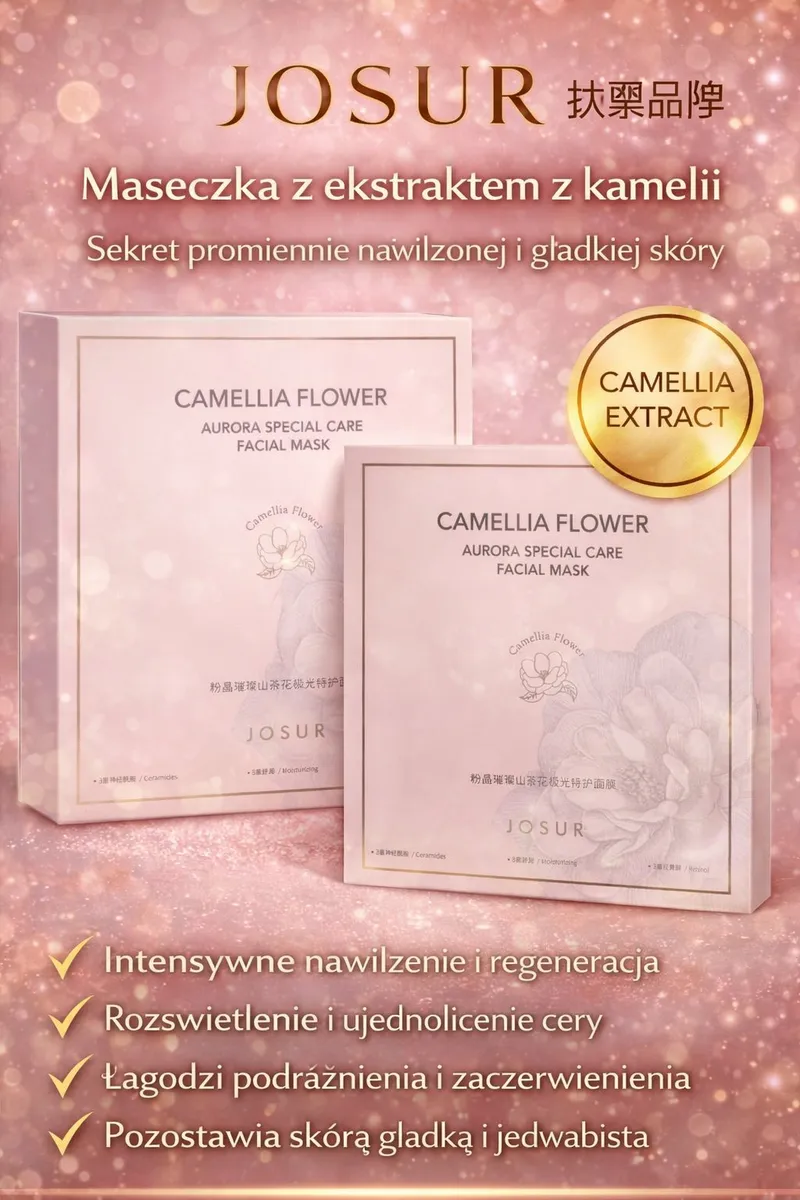 Maseczka do twarzy JOSUR Camellia Flower nawilżająca 6 szt.