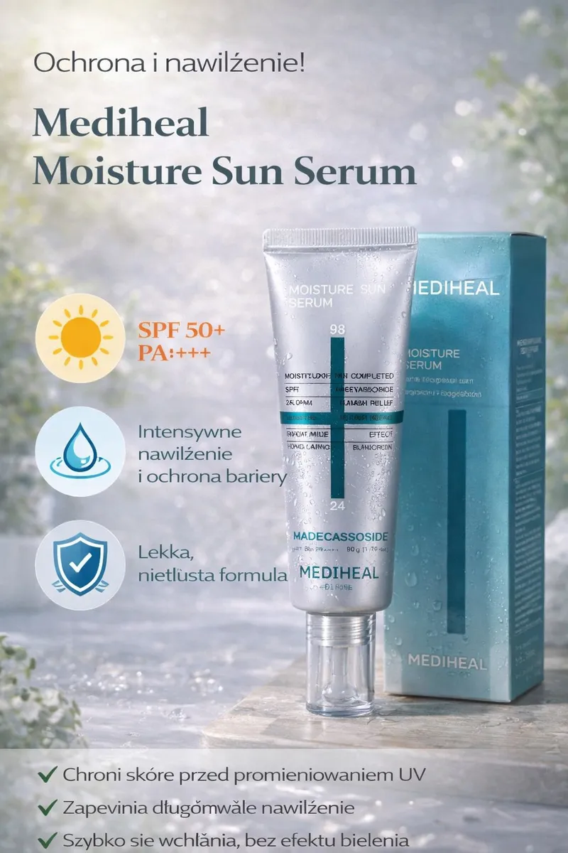 Mediheal Moisture Sun Serum SPF 50+ PA++++ Nawilżające serum 80g
