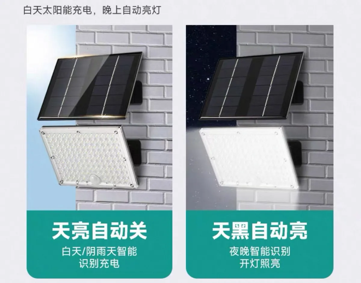 Lampa Solarna LED Zewnętrzna z Czujnikiem Ruchu i Zmierzchu