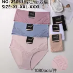 Majtki damskie Hana bawełniane z koronką zestaw XL-XXXL