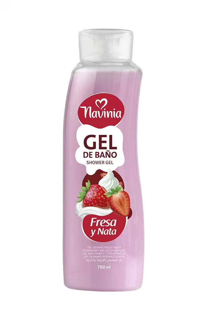 Żel pod prysznic Navinia Fresa y Nata 750ml Truskawka ze śmietanką