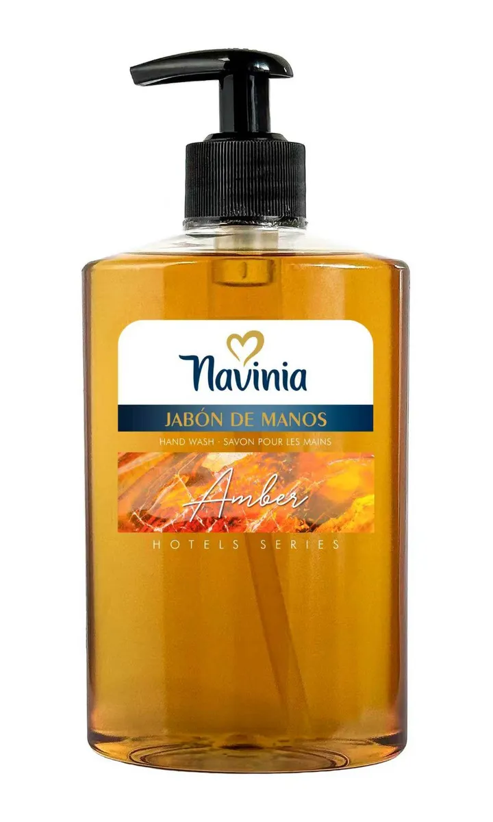 Mydło w płynie Navinia Amber 500ml z pompką do rąk