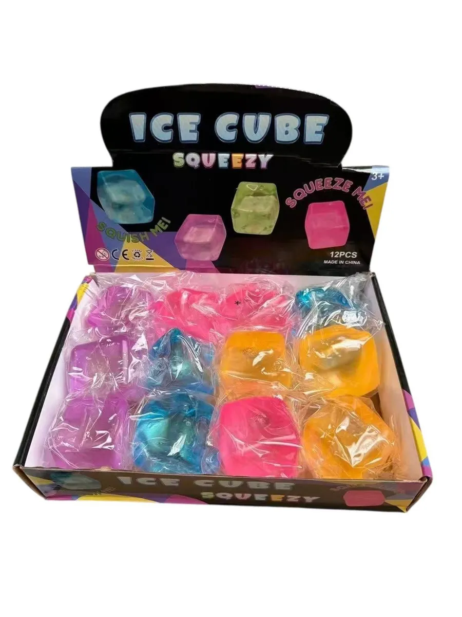 Gniotek Antystresowy Ice Cube Squeezy Zestaw 12 sztuk