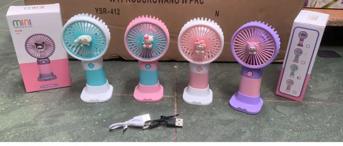 Mini Wiatraczek Ręczny z Postaciami USB Przenośny Wentylator