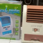 Mini Klimatyzator Przenośny Vefresh USB z Funkcją Chłodzenia Beżowo-Brązowy