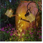 Lampa Solarna Konewka Ogrodowa LED z Efektem Wodospadu Świetlnego