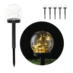 Lampa solarna LED kula wbijana 2 szt. barwa ciepła