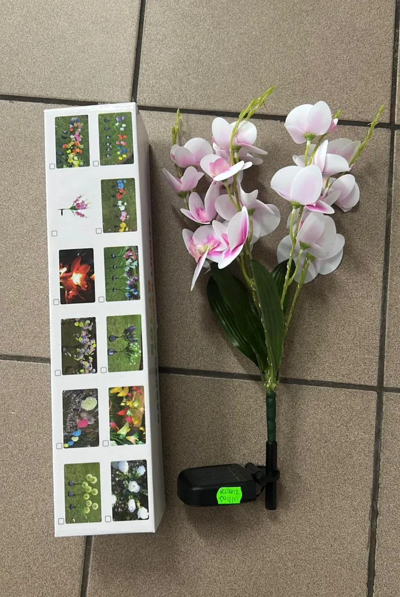 Solarne Kwiaty Orchidee LED Zestaw 2 sztuki do Ogrodu