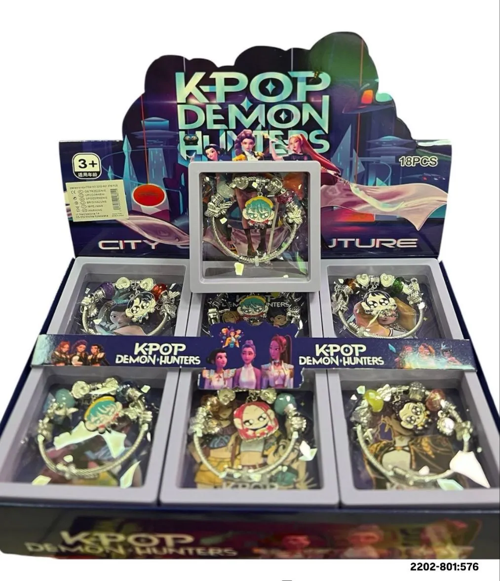 Bransoletka K-Pop Demon Hunters z zawieszkami zestaw 18 sztuk