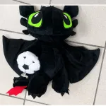 Maskotka Smok Szczerbatek 40cm z piłką pluszowa czarna