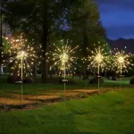 Lampa Solarna LED Ogród Fajerwerki 2szt Zestaw Oświetleniowy