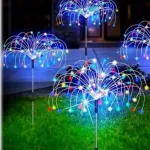 Lampa Solarna LED Ogród Fajerwerki Wielokolorowe 2 sztuki
