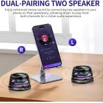 Magnetyczny Głośnik Bluetooth G200 Czarny z Podświetleniem RGB Stereo