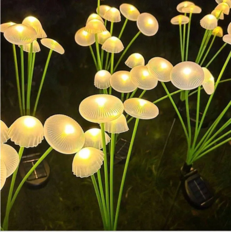 Lampa Solarna Ogrodowa Grzybki LED 2 sztuki Dekoracja Świetlna
