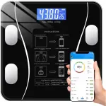 Elektroniczna Waga Łazienkowa Bluetooth 180kg Czarna Inteligentna