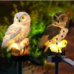 Lampa Solarna Ogrodowa Sowa LED Figurka Dekoracyjna