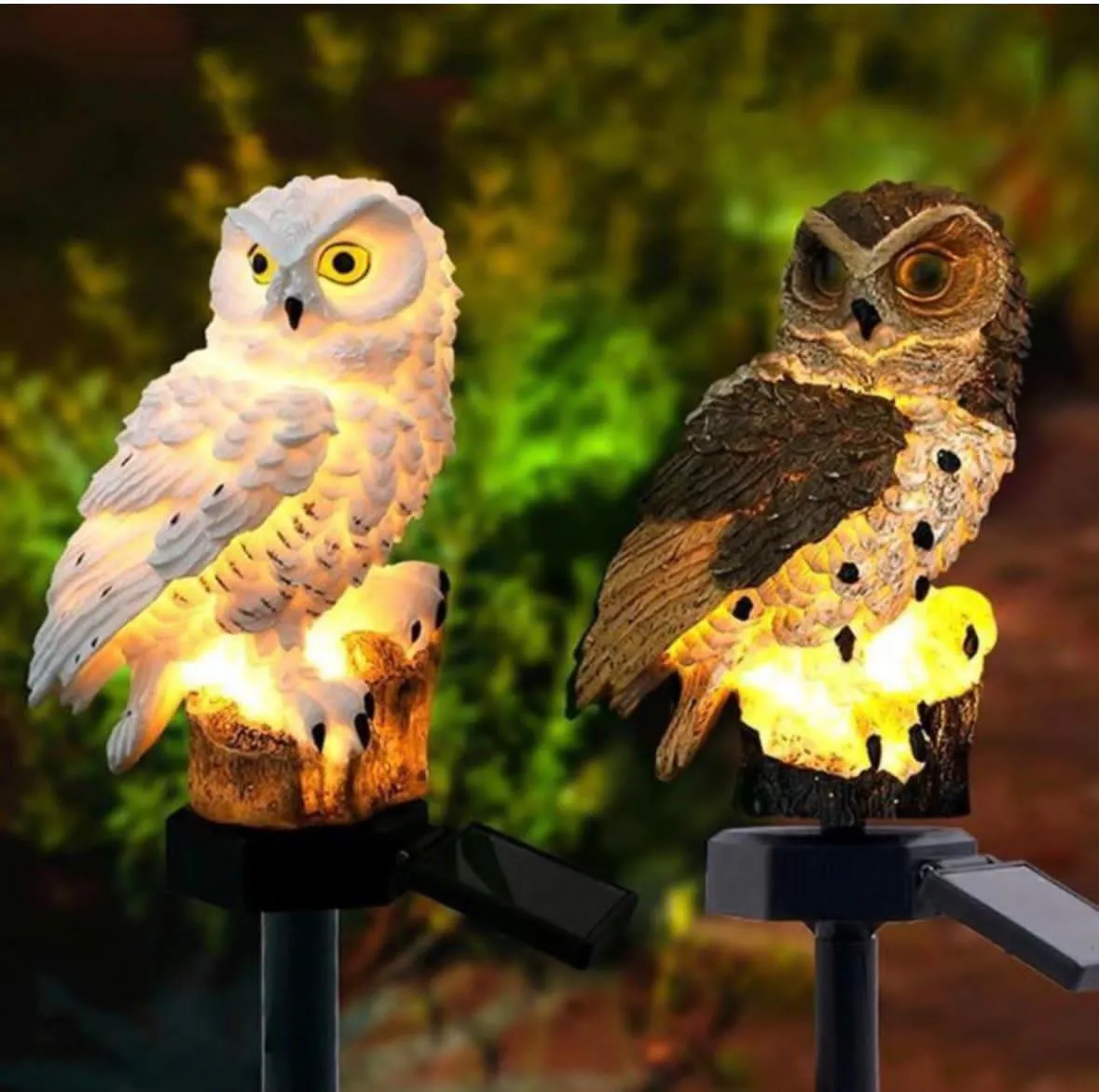 Lampa Solarna Ogrodowa Sowa LED Figurka Dekoracyjna