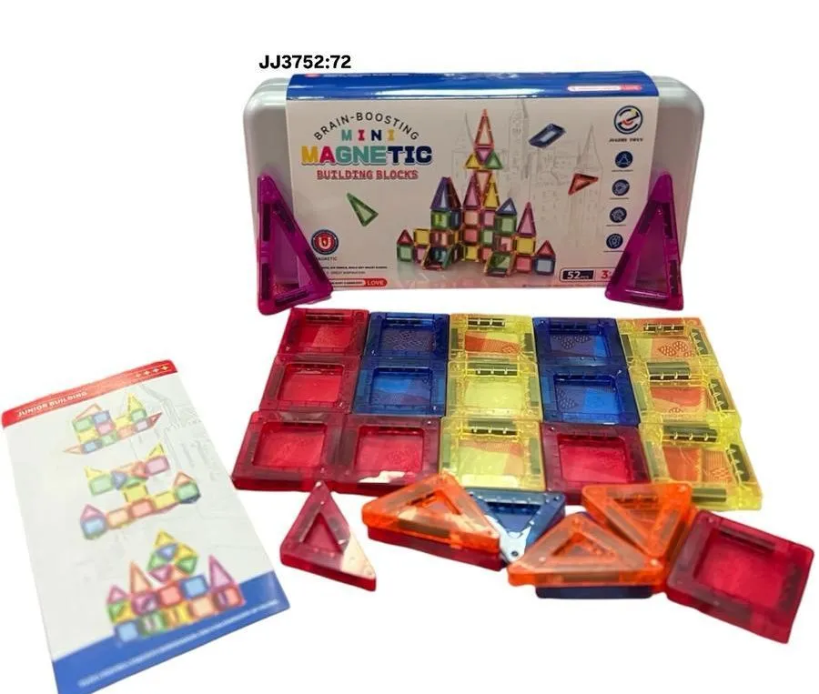 Mini Klocki Magnetyczne Edukacyjne Zestaw 39 Elementów w Pudełku
