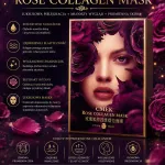 Maska w płachcie CMEK Rose Collagen Mask liftingująca 8 szt.