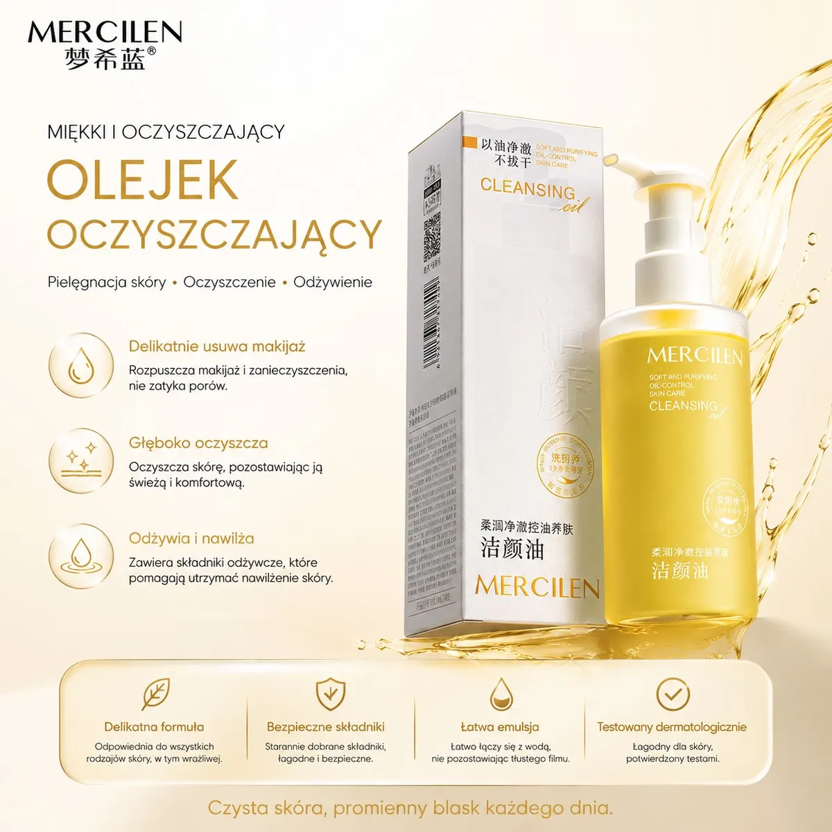 Olejek Oczyszczający Mercilen Soft and Purifying do Demakijażu