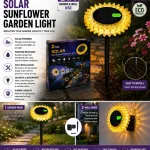 Lampy Solarne Słoneczniki 2w1 Ogrodowe i Ścienne 2 sztuki