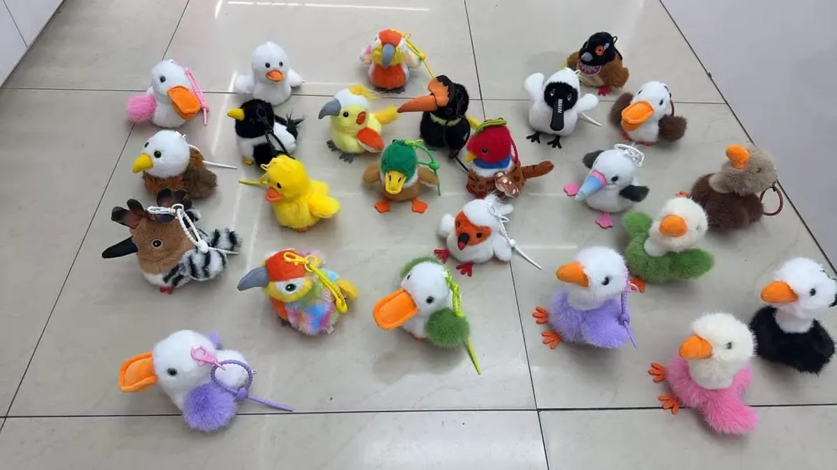 Pluszowy Brelok Ptak Maskotka Mix Wzorów 12cm