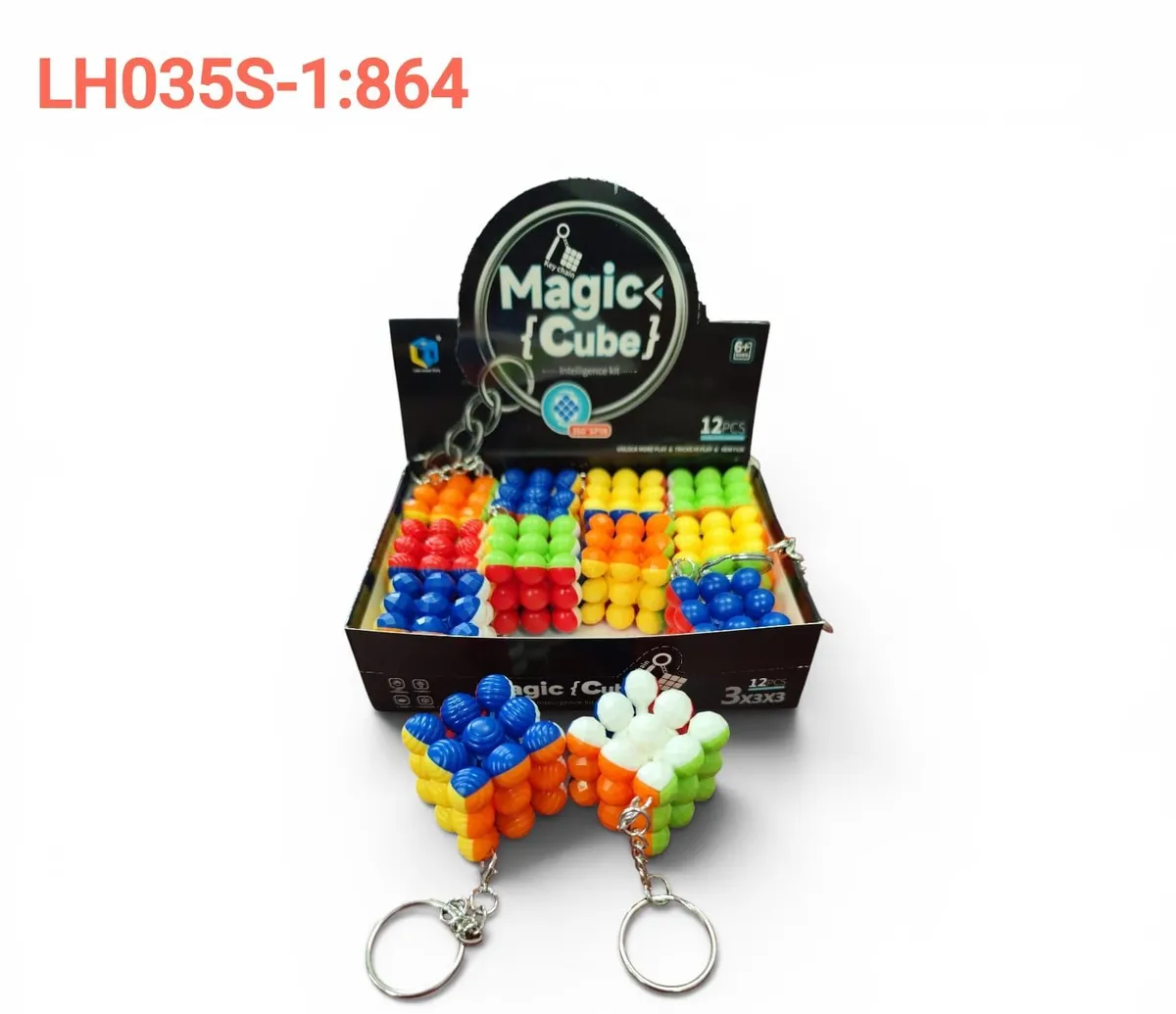 Brelok Kostka Logiczna Magic Cube 3x3 Mini Zabawka Antystresowa