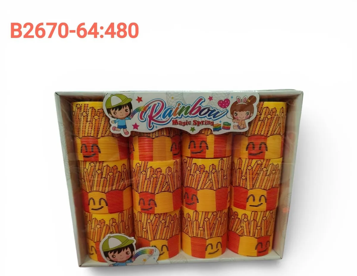 Sprężyna Rainbow Magic Spring Frytki Zabawka Antystresowa 12 szt.