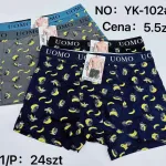 Męskie bokserki UOMO z nadrukiem bananów zestaw 24 sztuki