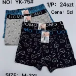 Męskie bokserki UOMO z nadrukiem serc zestaw kolorystyczny M-3XL