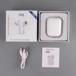 Słuchawki Bezprzewodowe TWS i12 Bluetooth 5.0 Białe
