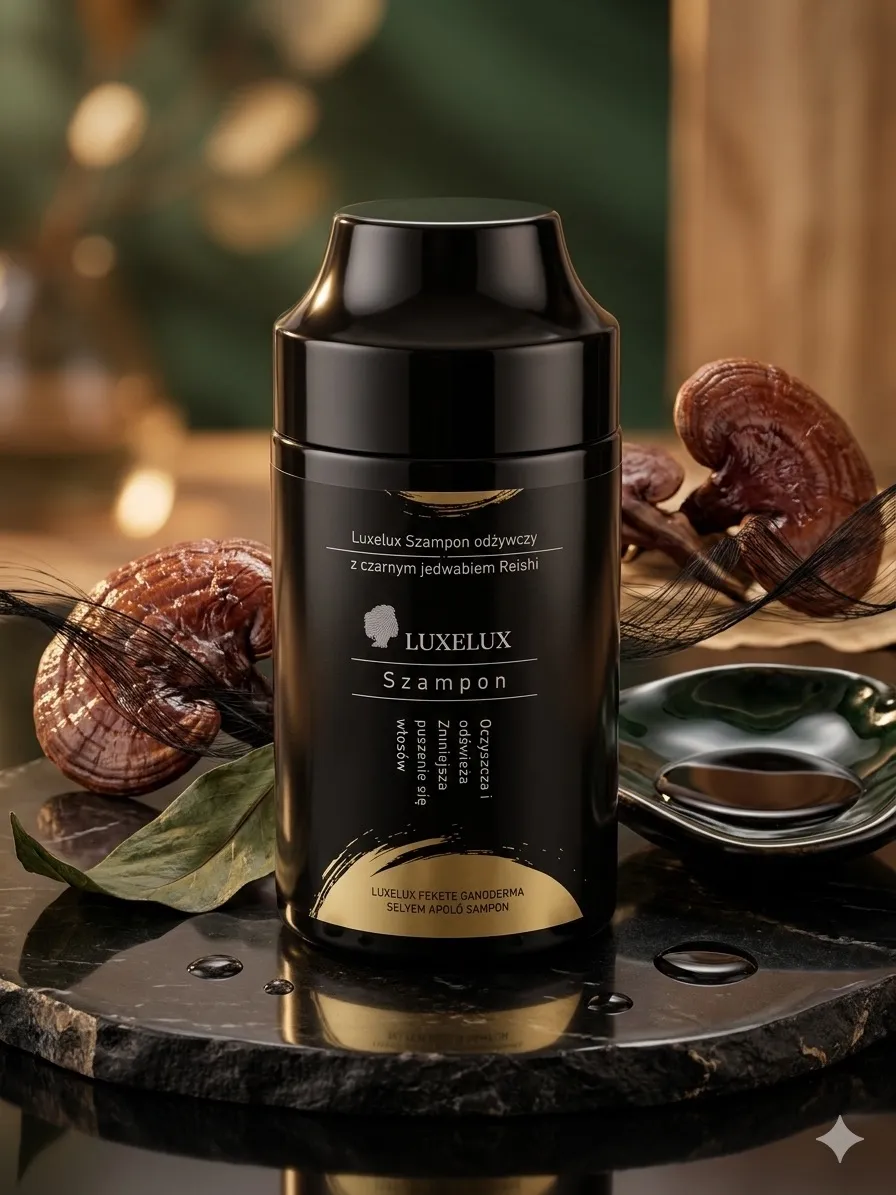 Szampon Odżywczy Luxelux z Czarnym Jedwabiem i Grzybami Reishi