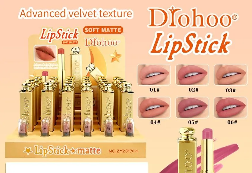 Pomadka Diohoo Soft Matte Velvet zestaw 24 sztuki