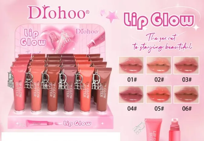 Diohoo Lip Glow Butter Błyszczyk Nawilżający Zestaw 24 szt.