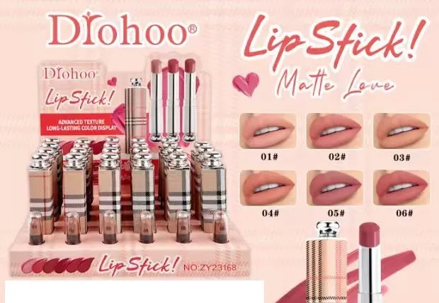 Pomadka Diohoo Matte Love w kratkę zestaw 24 sztuki