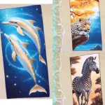 Ręcznik plażowy 70x140cm z nadrukiem zwierząt mix wzorów
